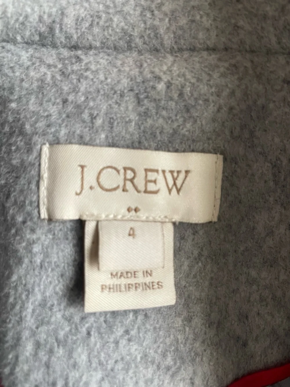J. Crew Gray Double-Breasted Wool-Blend Peacoat with Gold Buttons - Picture 3 of 10